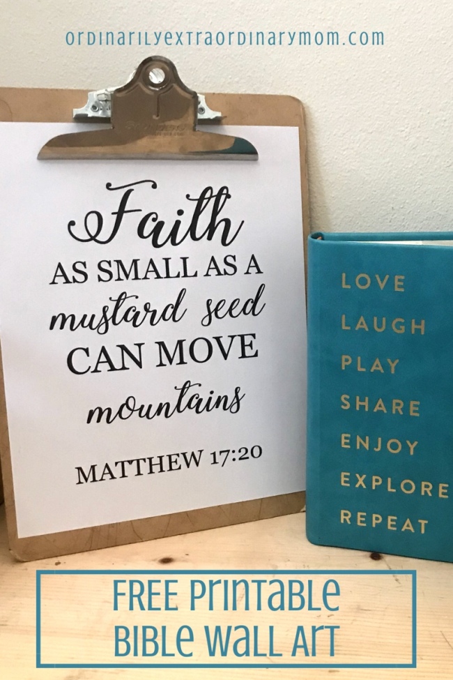 Faith as small as a mustard seed can move mountains. Matthew 17:20.