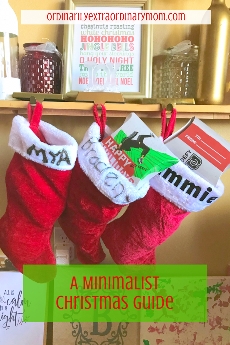 A Minimalist Christmas Guide | ordinarilyextraordinarymom #minimalistchristmas #minimalistgiftideas #clutterfree #declutter #decluttering #kidsgiftideas #stockingstuffers #motherhood #minimalist #minimalism